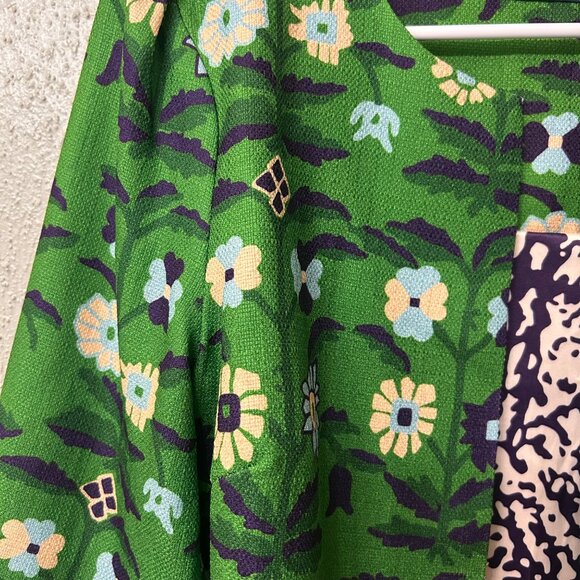 CK Bradley Green Floral Jacket 3/4 Sleeves Open Front Size M - Picture 5 of 9